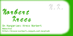 norbert krecs business card